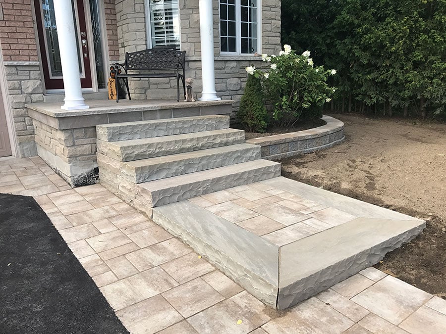 Front Porch w/Natural Stone Steps - quote template images