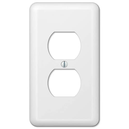 Declan 1 Duplex Wall Plate Steel White-Install an Electrical Receptacle quote template