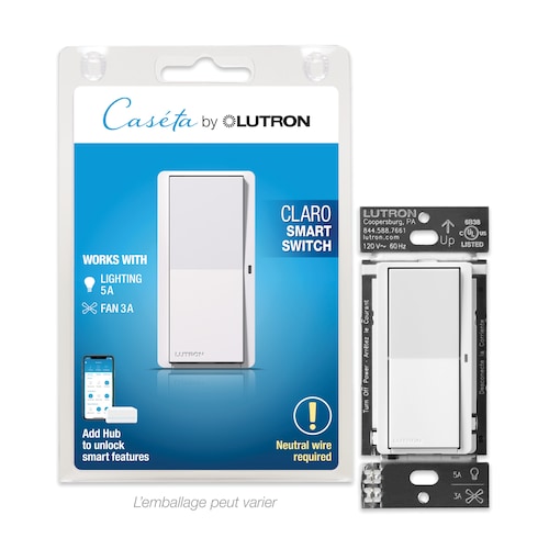 Claro Smart Switch for Caséta Smart Lighting, for On/Off Control of Lights or Fans in White-Replace Electrical Outlet quote template