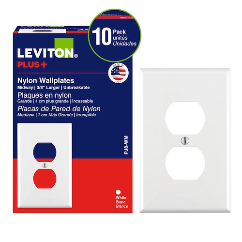 Duplex Single Gang Midway Nylon Wallplate in White (10-Pack)-Replace Electrical Outlet quote template