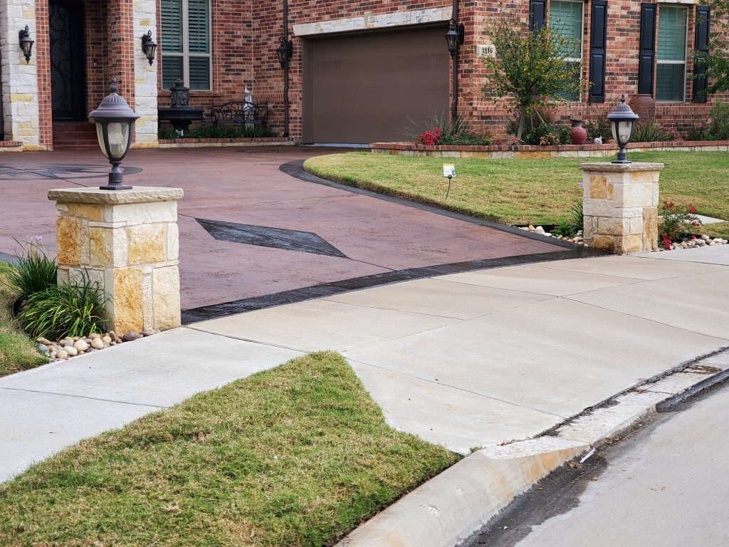 Stamped Colored Concrete Driveway - quote template images