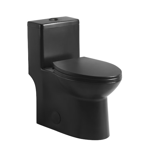 Denise 1-piece 3/6L GPF Dual Flush Right Height Elongated Toilet in Black-Re & Re New Toilet quote template