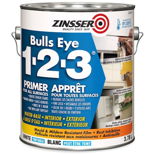 Bulls Eye 1-2-3 Interior/Exterior Water-Base Primer for All Surfaces in Tintable White, 3.78L-Paint Vinyl Siding quote template