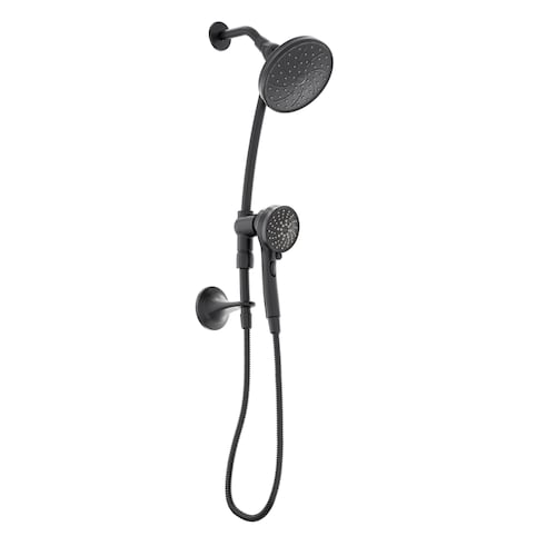 Attract with Magnetix Shower Head with Handheld Spray Combo with Slidebar in Matte Black-Glass Shower quote template