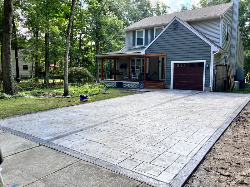 Construction Quote Template - Stamped Colored Concrete Driveway