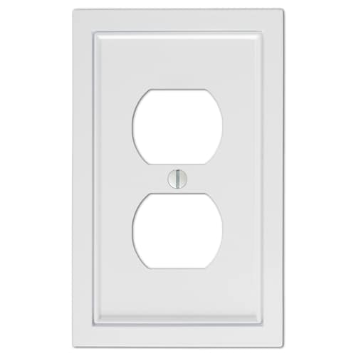 Averly 1 Duplex Wall Plate Cast White-Replace Electrical Outlet quote template