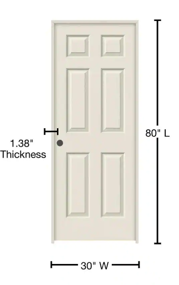 30 in. x 80 in. 6 Panel Colonist-New Interior Doors quote template