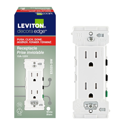 Decora Edge 15 Amp Receptacle in White-Replace GFCI Outlet quote template