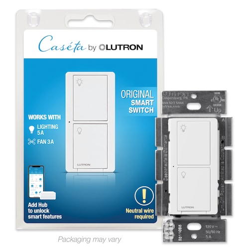 Caseta Smart Switch for All Bulb Types or Fans, 5A, Neutral Wire Required, White (PD-5ANS-WH-RC)-Replace Electrical Outlet quote template