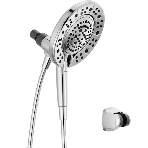 In2ition 2-in-1 7-Spray Patterns 7.88 in. Wall Mount Dual Shower Heads with MagnaTite Docking in Chrome-Glass Shower quote template