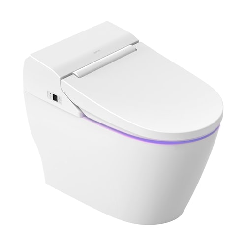 STYLEMENT 1-Piece 1.12 GPF Dual Flush Elongated Standard Smart Bidet Toilet in White-3pc Bathroom w/tub quote template