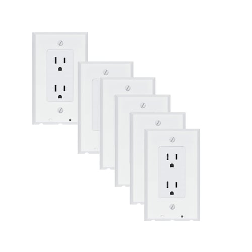 Lighted Decor Outlet Non-Metallic White Outlet Cover Plate, 6-Pack-Replace Electrical Outlet quote template