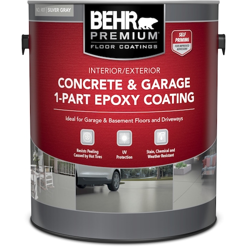 Concrete & Garage 1-Part Epoxy Floor Paint - Silver Gray, 3.79L-Epoxy Garage Flooring quote template